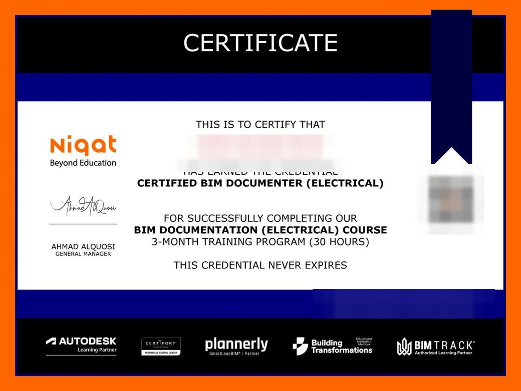 Sample certificate